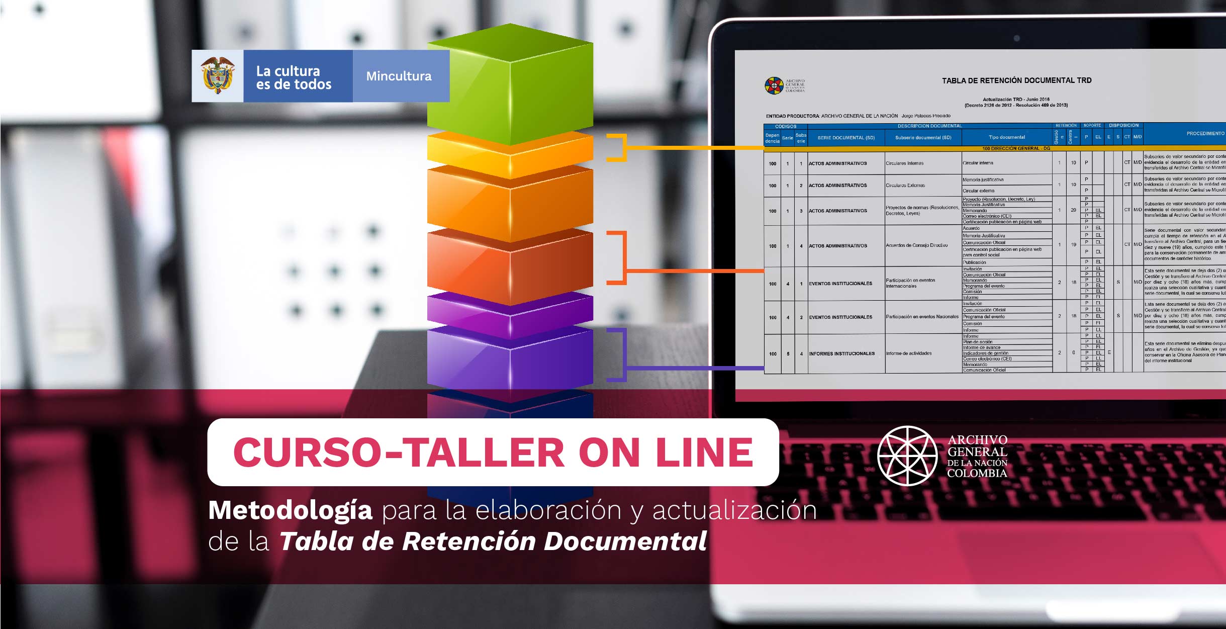taller online Metodología para la elaboración y actualización de la tabla de retención documental