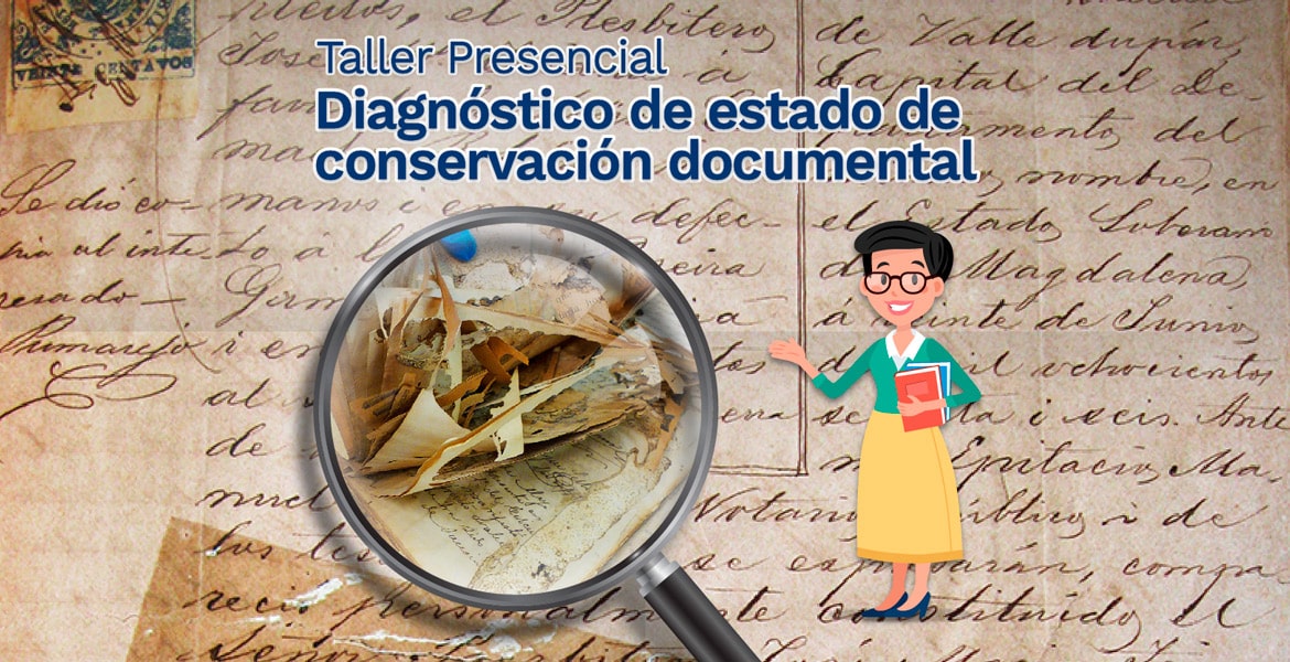 imagen del taller presencial Diagnóstico del estado de conservación documental 