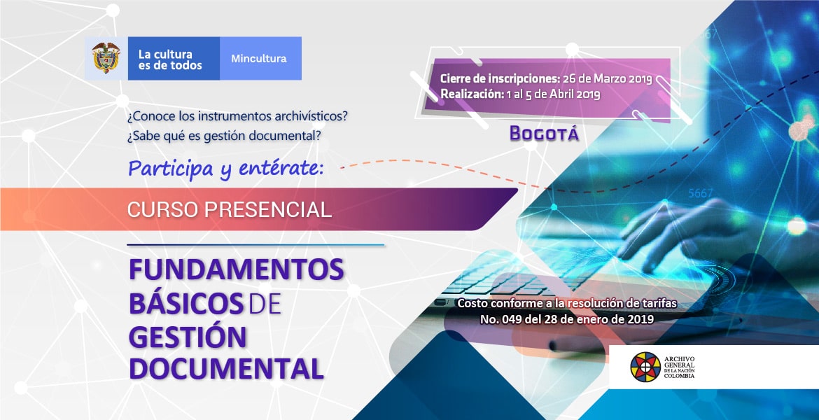 imagen curso presencial  Fundamentos básicos de la Gestión Documental
