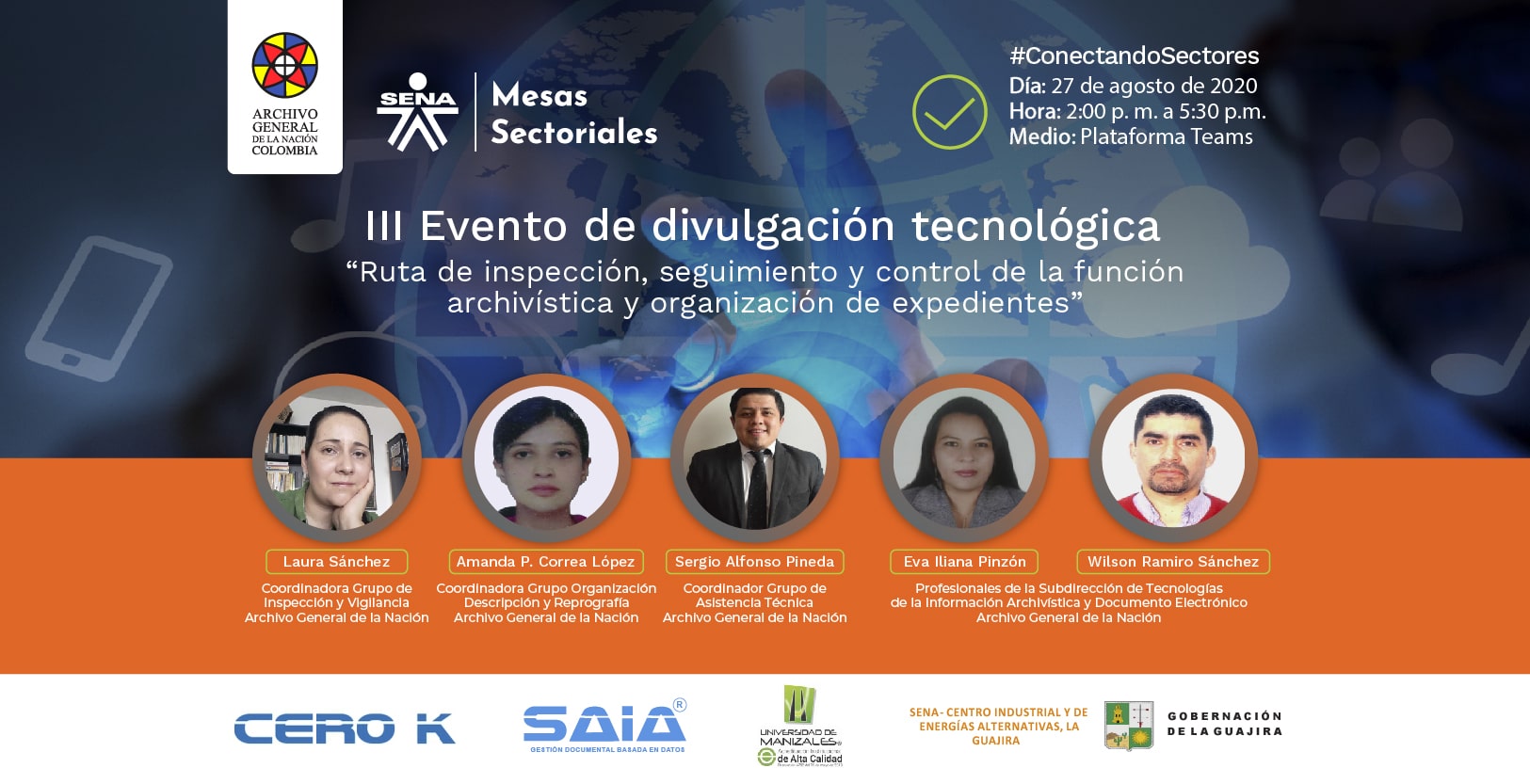 imagen III Evento de Divulgación Tecnológica: Ruta de inspección, seguimiento y control de la función archivística y organización de expedientes