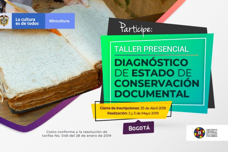 imagen taller Diagnóstico de estado de conservación documental