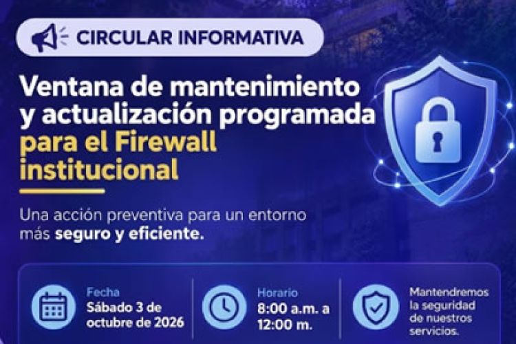 Ventana de mantenimiento sábado 3 de octubre