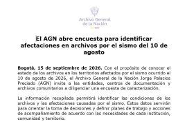 El AGN abre encuesta para identificar afectaciones en archivos por el sismo del 10 de agosto