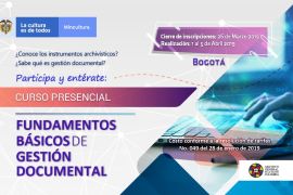 imagen curso presencial  Fundamentos básicos de la Gestión Documental