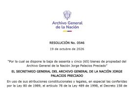 RESOLUCIÓN No. 0546  19 de octubre de 2026